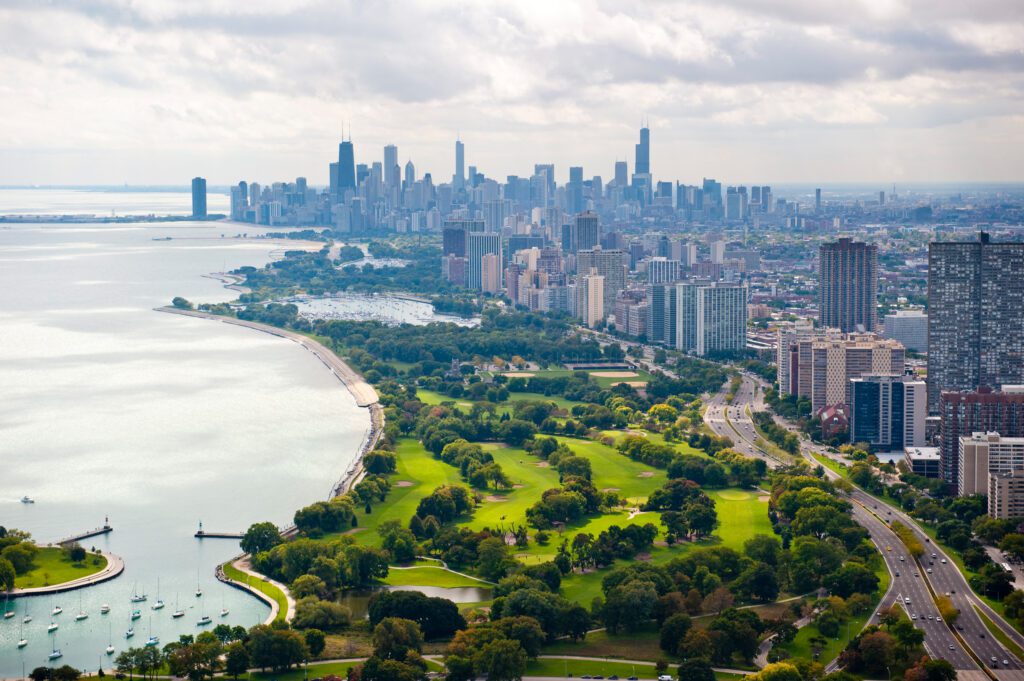 Chicago with golf course
